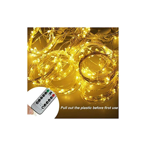 Gardiner Ljus 3 × 3M 300 LED 8 Belysningslägen, USB Fjärrkontroll Gardiner Ljus Fönsterdekoration, Inomhus för Jul, Bröllop, Hem, Patio-Varm