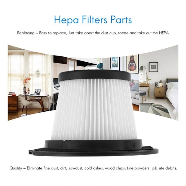 Set med 3 HEPA-ersättningsfilter kompatibla med MOOSOO K17 sladdlös dammsugare