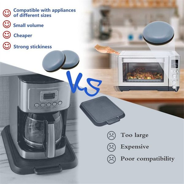 32 st Köksapparat Glidplattor, PTFE Magisk Lim 25mm Kaffebryggare Mixer Luftfritös Tryckkokare