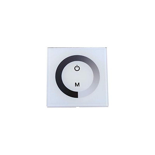 DC 12-24V LED Väggkontrollpanel med Beröringsfunktion och Dimbarhet för Justering av Belysning (Färg: Vit)