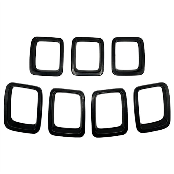 Bil Sort Front Grill Mesh Indsættelse Ringe Dækker Trim Kit til Compass MP 2017 2018 2019 2020