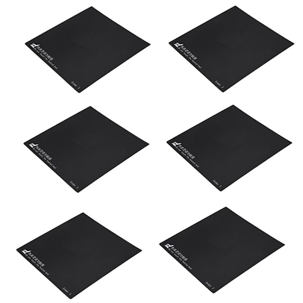 6X 3D-skrivertilbehør Hett sengsplattformklistremerke 235 x mm Passer for -2 -3