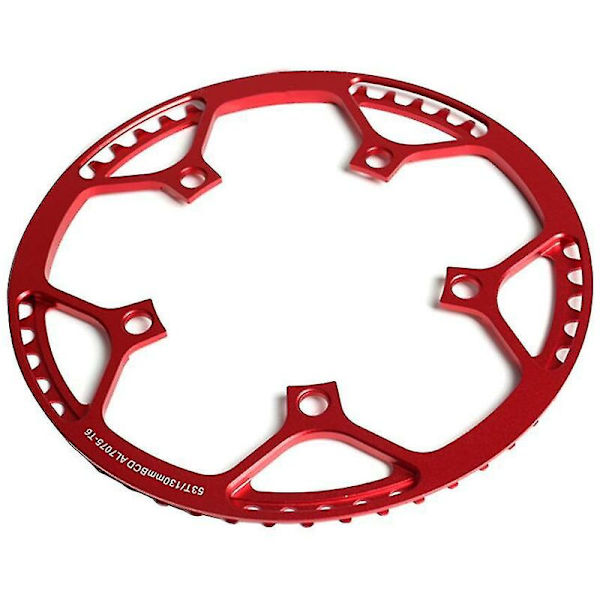 Klo koblingsdeler Rund slitesterk plate Gear Folding Bike Sykkelverktøy Aluminiumlegering Tann Disc Kjede Hjul Tilbehør Rød 58t