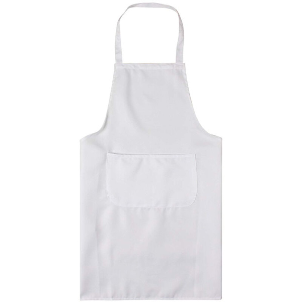 Hvide unisex-forklæder til restauranter i løs vægt med 2 rummelige lommer, maskinvaskbare til håndværksmæssig madlavning, grill, 12 stk.