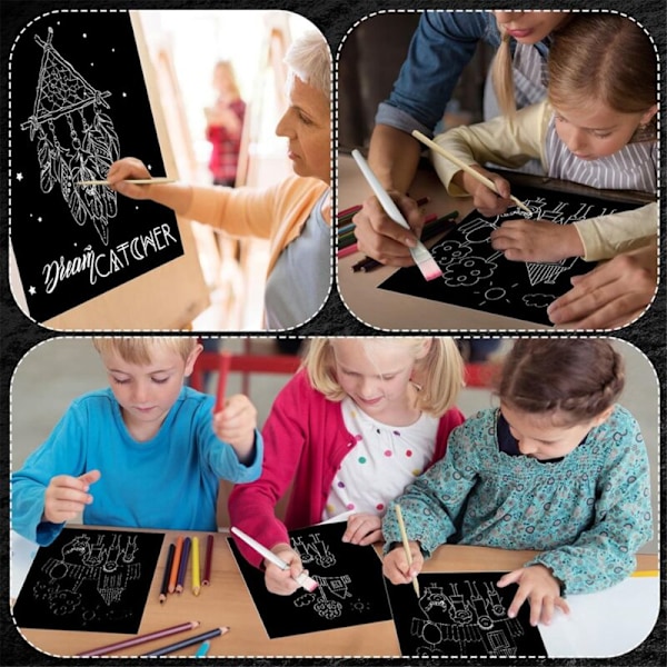 127 Dele Scratchpapir, Stylusser og Træskabeloner til DIY, Fødselsdagsfest Favoritforsyninger (8,5 x 11 Tommer)