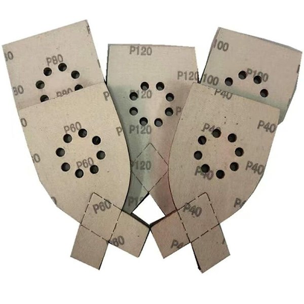 50 Ark Sandpapir til Black & Decker Sander KA220G KA230 Mus Sandpapir Korn 40,60,80,100,120