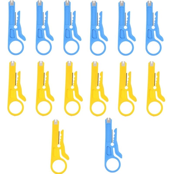 14 stk Mini Nettverkskabelavstripper Kabelavstripper Stanse Kabelkutter for Nettverkskabel Datakabel Telefonkabel Datakabel Utp-kabel Blandet farge HIASDFL