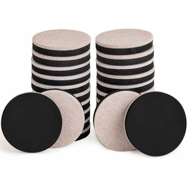 Möbelglidare 89mm Beige Runda Möbelglidare Möbelglidare och Filtplattor Möbelglidare för Mattor Glidare för att Flytta Möbler Flyttare