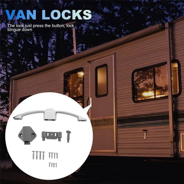 Bobilbil Push Lock RV Caravan Båt Skaplåser Håndtak Hjemmeskufflås Knottlåser Møbeldørlås E