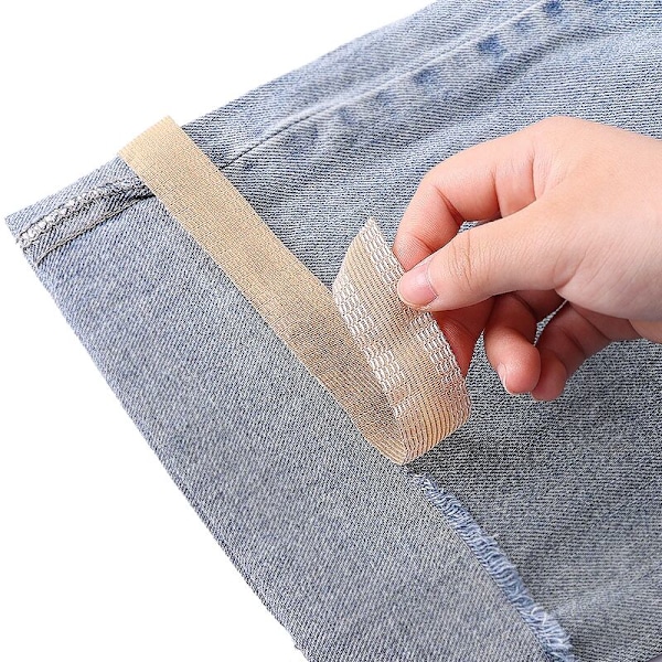 Självhäftande Byxjärn på Byxkant Förkortning Reparation Byxor för Jeans Kläder Denim Byxor DIY Sömnad Tyg Vit 5m