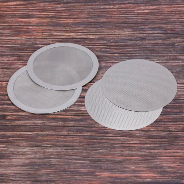 Genanvendelige kaffefiltre til kaffemaskine - 2 typer - Vaskbare rustfrit stål mesh-filtre