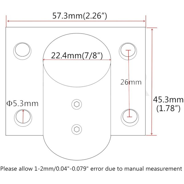 1 Par 316 Rustfrit Stål Båds Gelænder 90 Grader Ranchion Gelænderbase til 22mm Rør