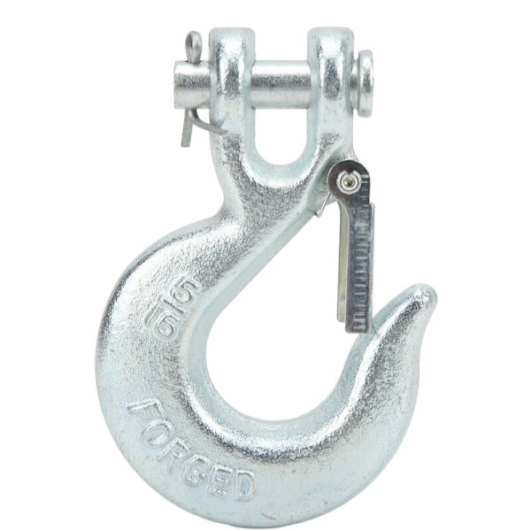 5/16 Tommer Clevis Glidekrog med Sikkerhedslås, Heavy Duty Kulstofstål Trækkrog til Trailer Vindespil