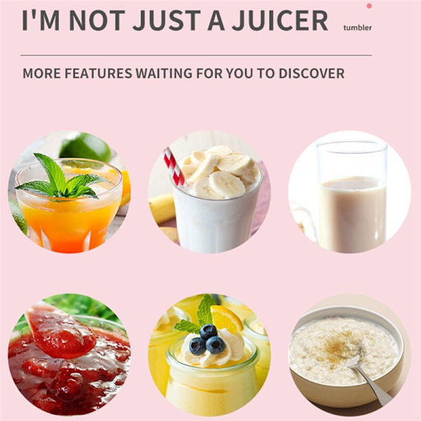 Bärbar Elektrisk USB Blender Saftpressare Mini Mat Smoothie Handhållen Personlig Fruktpress 500ML, B