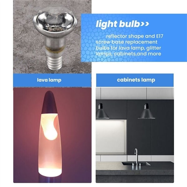 Udskiftnings Lava Lampe E14 R39 30W Skrue-i Floodlight Reflektor Pære Klar Spot Glødepære Lava Pærer 5 Stk..