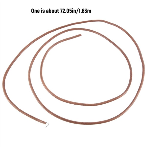 10 kpl 0,5 mm litteä nahkahihna punonta tummanruskea ompelukoneen hihnaosat