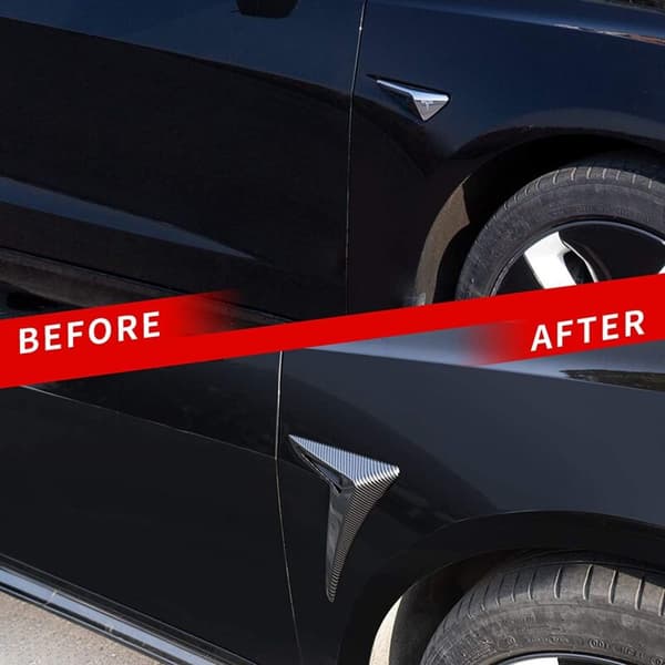Til Model 3 2017-2020 Side Camera Cover Trim Markers Bil Blinklys Udvendigt Tilbehør,