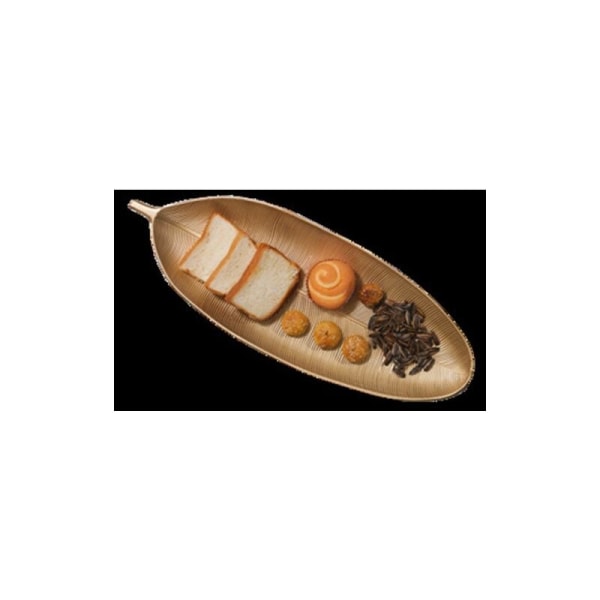 Nordisk dekorativ bricka guld blad serveringsbricka pall frukt snacks skål bord förvaringsorganisatör ()