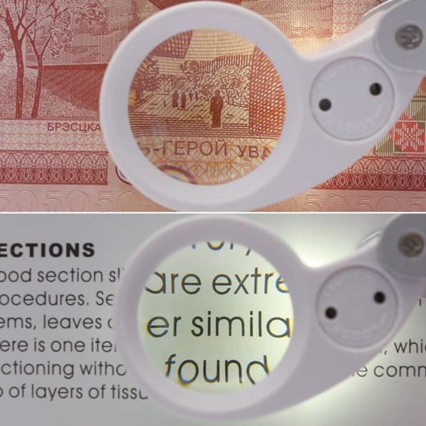 40x LED-förstoringsglas med dubbla lampor, lämplig för jadesamling och rosbeundran