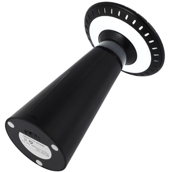 Dimbar LED-nattbordslampe, USB-oppladbar, for barn, baby, soverom, stue, arbeidsrom, atmosfærisk belysning, svart