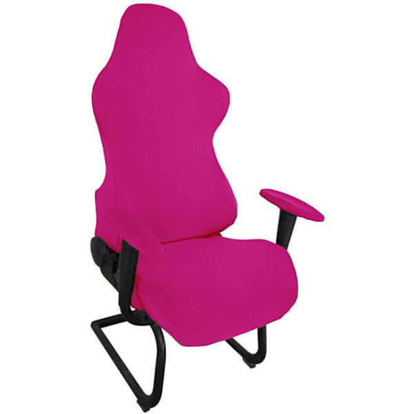 Spilestuestolbetræk, Ergonomisk og Elastisk, Strækbar, til Kontorcomputer, Computerspilstol, Kontorstol (Dyb Pink)