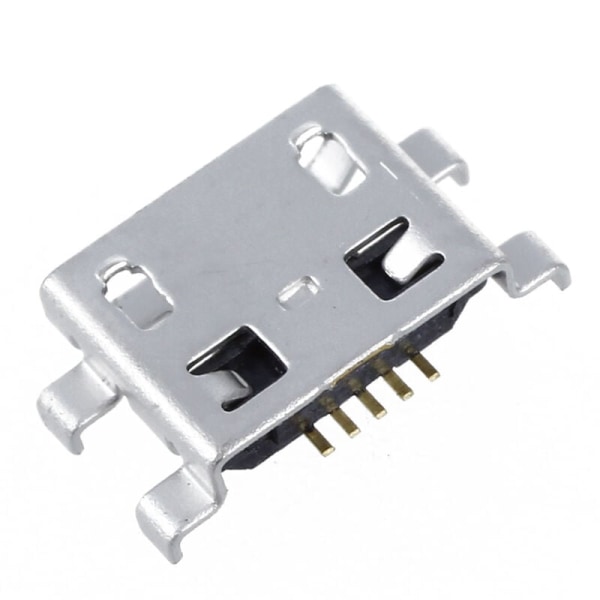 10 stk Type B Mini 5 Pin USB-kontakt Montering Socket Tilkobling Kun for Sølv