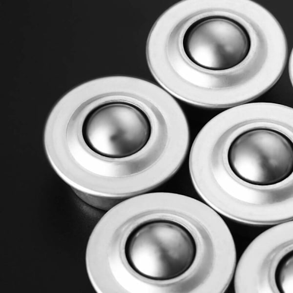 Transportkulelager Enhet i Rustfritt Stål Universal Metall Base Montert Kulehjul 10 stk
