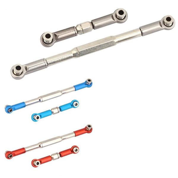 5X RC Styrestænger CNC Bearbejdning Aluminiumlegering, til 1608T Lastbil, Grå