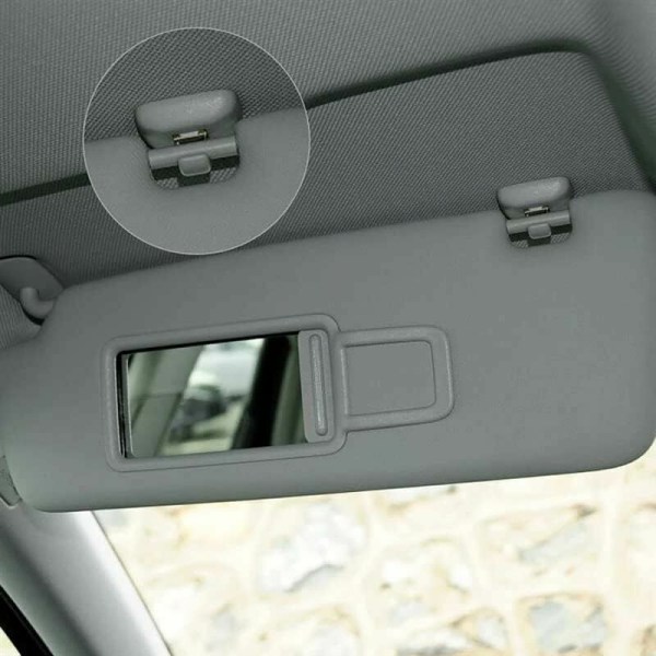 2 kpl auton aurinkolipan koukkua yhteensopiva Audi A1 A3 A4 A5 Q3 Q5 (8E0 857 562) A7 B6 B7 B8 S4 S5, musta