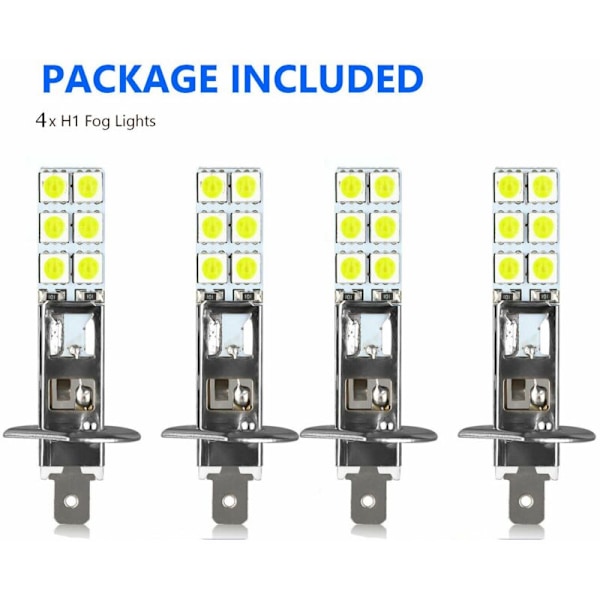 8 st H1-serie 6000K Super White 80W LED-dimljuslampor Kit