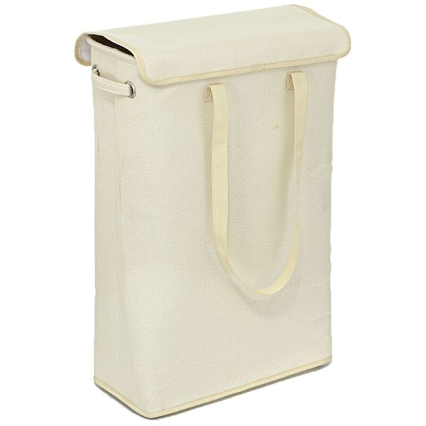 Foldbar Vasketøjskurv Opbevaringskurv med Låg Husholdning Beige-Gul
