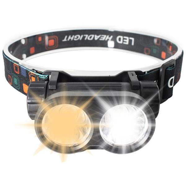 Kraftfull 2 LED Intelligent Nattfiske Varningslampa Röd och Vit Ljus Justerbar USB Laddning