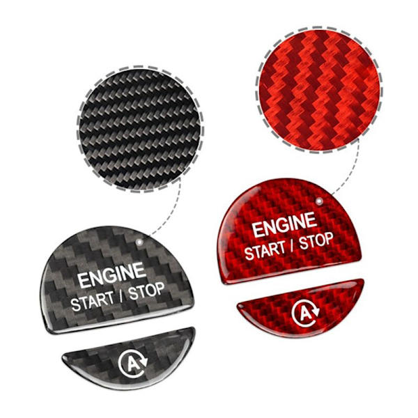 Biltillbehör Dekal Trim Motor Start Stop Knapp för A-Klass W206 W223 2021 2022+ (Röd)