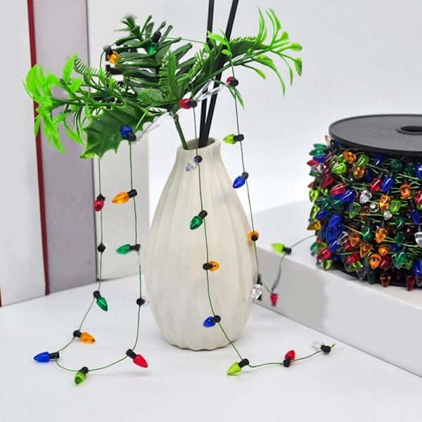 50M Jul Dekorera Strängljus Jul Girlang DIY Färgglada Glödlampa Dekoration Hänge Prydnad Hem Dekorera