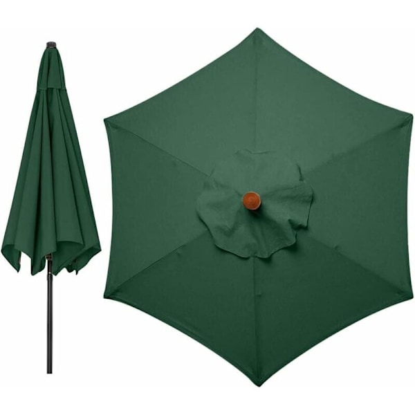 Parasol Afdækning 3 Meter 6 Arme Have Baldakin Udskiftning Parasol Afdækning Udskiftning Parasol Afdækning, Kun Baldakin (Grøn)
