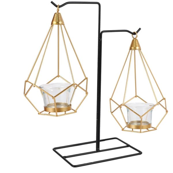 Nordisk geometrisk lysestake multifunksjonell jern dekorasjon bryllup lysestake bryllup stearinlys middagsdekorasjon