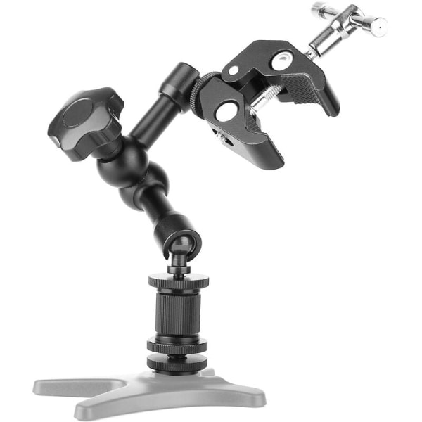 Magisk arm 7 tum ledad friktionsarm Superklämma Justerbar klämma klämma klämma med 1/4 och 3/8 tum gänga för kameramonitor/LCD-monitor/Led L