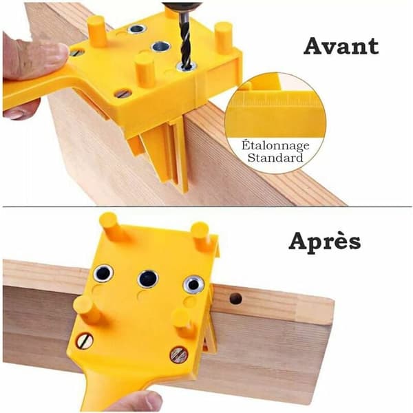 Døvlefitting Tømrer Sæt 6/8/10mm Bor Guide Træ Døvle Sav Bærbar Boreværktøj