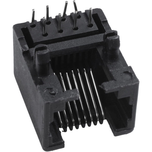 20 st RJ45 8P8C Nätverkskort PCB-uttag för datorinternet Svart