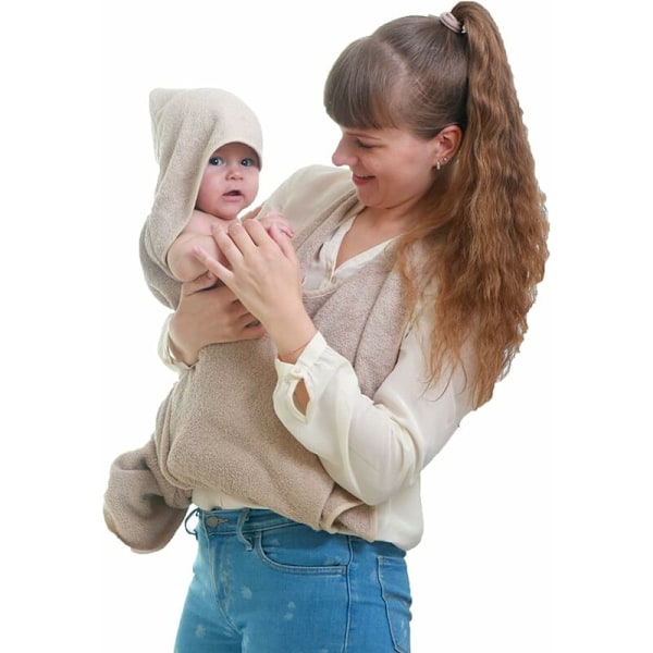 Kammad bomulls baby badhandduk med huva förkläde handduk absorberande barnkappa med huva handduk mjuk babyhandduk nyfödd present