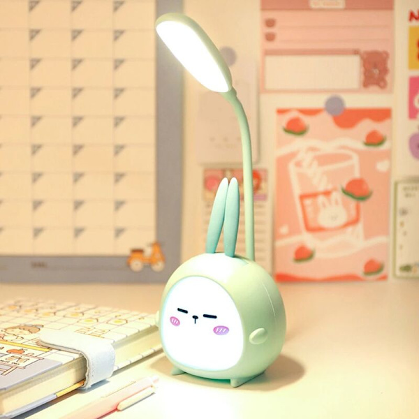 Bærbar LED-Skrivebordslampe Foldbar Lampe Sød Tegneserie Skrivebordslampe USB Genopladelig LED Læselampe Øjenbeskyttelse Farve Natlys 1 stk (Tilfældig Farve)