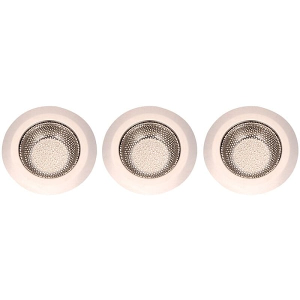 3-pack diskhossil med rostfritt stål, avloppssil med 4,5 tum stor kant för diskhoar