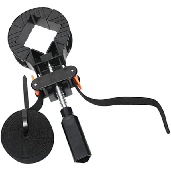 Säädettävä Kulma Clamp Strap, 4 Leukaa Säädettävä Kulma Clamp, Strap Clamp Kulma Clamp, Soveltuu Laatikon Kulmaan, Puukehykseen (Musta)