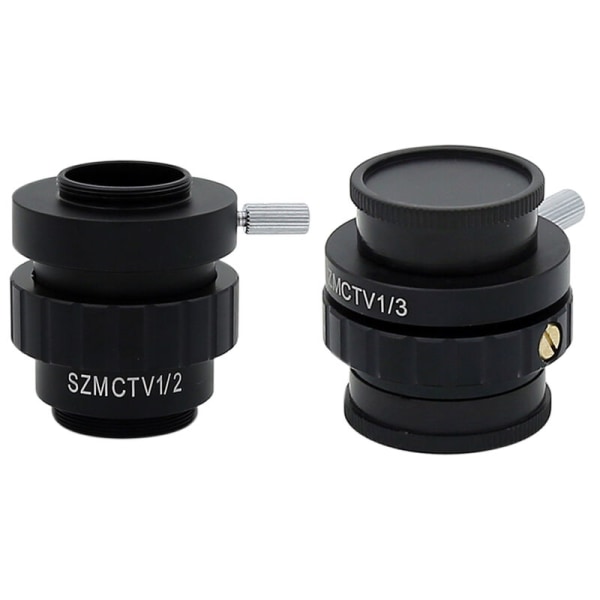 CTV 1/2 1/3 Adapter 0.3X 0.5X Fast Objektivadapter för Trinokulärt Stereomikroskop VGA USB Videokamera