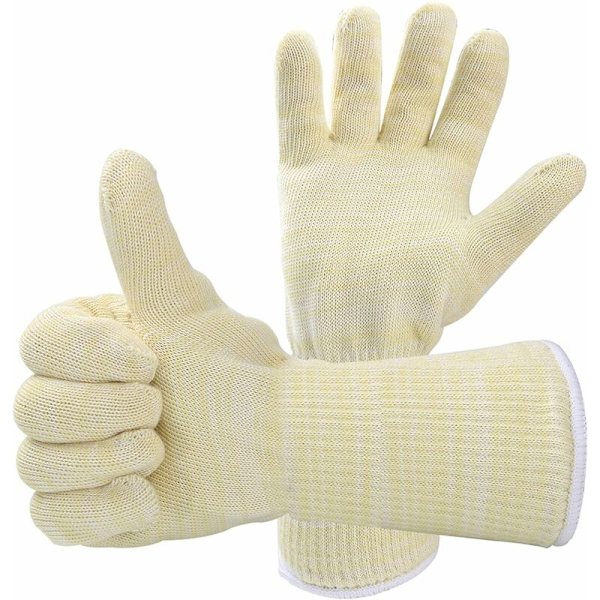 1 par grillhandskar Anti-Heat Glove Universal storlek Grill - Kökshandskar tål upp till 500°C Ugnshandskar för grillning, grillning, bakning, öppen spis, W