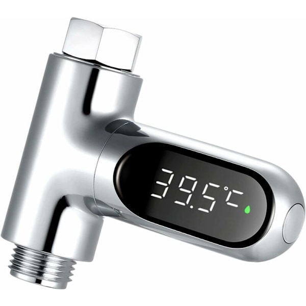 Duschtermometer, Babybadtermometer, LED Digital Duschtetemperaturvisning, Celsius/Fahrenheit Visning, 360° Rotationskärm, för Familjebad