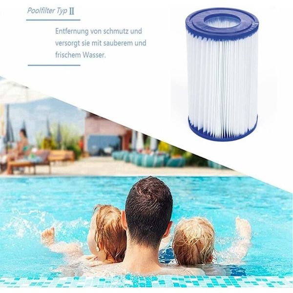 4 x Type II Swimmingpool Filterpatroner til Type II Filtre til 58094