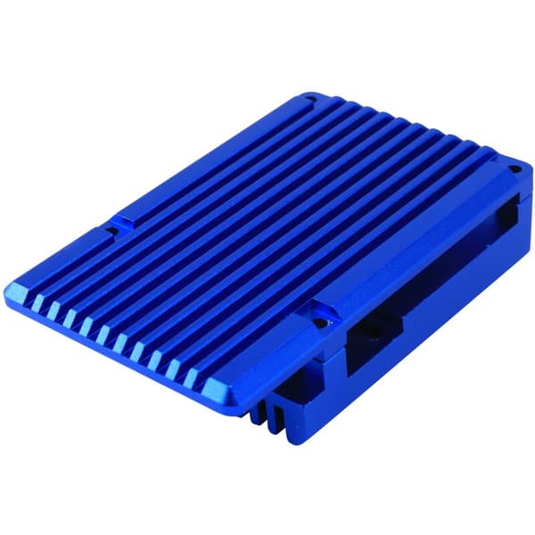 Aluminiumhölje i metall för Raspberry Pi 4, modell B (blått)