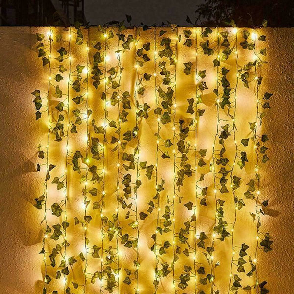 LED-valoketju Aurinkopaneelilla Kuparilankainen Puutarhajuhlat Valo Ulkokoriste DE, 2M 20LED-Vaaleanpunainen Wisteria
