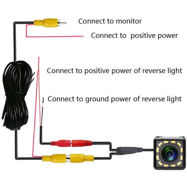 12LED Bil Bakre Vy Kamera Backup Kamera Passar för E81 E87 E87 E89 M1 F20 / M6 E63 E64 E64N E85 E86 E89